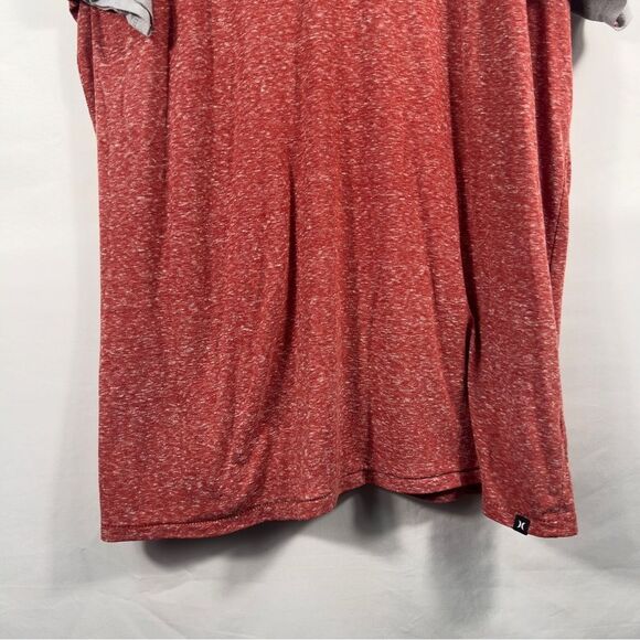 Hurley Salmon and Gray Short Sleeve Henley 0719 - Picture 3 of 11